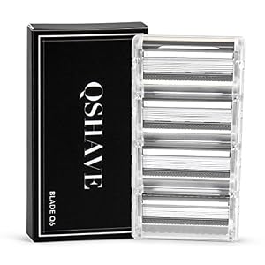 QSHAVE Man's Razor 6 Blade Refill Cartridges with Trimmer Blade (Q6) (4PCS) - Image 2