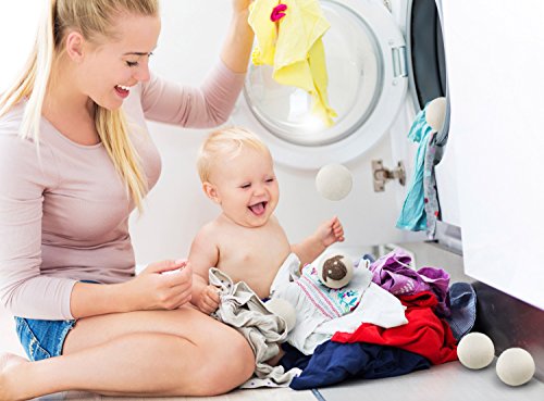 LAHELA Trocknerbälle 6er Pack – Ideal als natürliche Alternative für Weichspüler. Aus 100% neuseeländischer Premium-Schafwolle. Pflegend, umweltschonend, zeit- und kostensparend. Wäschetrockner Bälle Trocknerkugeln für Wäschetrockner. Handarbeit aus Nepal. - 3