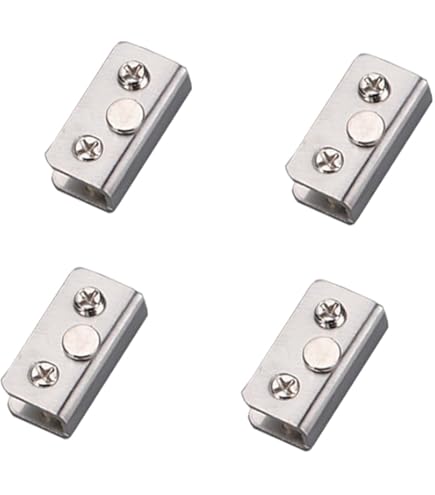 Non Magnetic Latch Clamp Pull, 4Pcs Rectangular Glass Finger Edge Pull