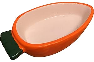 HAPPYPET Happy Pet, ciotola in ceramica a forma di carota, per criceti e gerbilli, resistente, facile da pulire, igienica, sicura per animali domestici