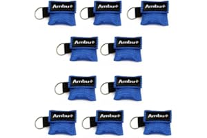 10x AMBU LifeKey Schlüsselanhänger Beatmungsmaske in blau