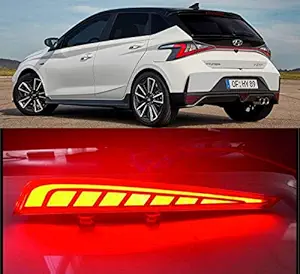 CARMART Rear Bumper Led Reflector Brake Light with Running Indicator compatible for i20 Latest 2021 model, 4 wires,set of 2 TYpe A
