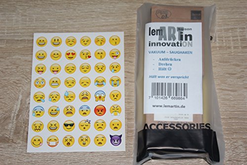lemARTin Vacuum Haken 2er Set – Handtuch Haken, Garderoben Haken – Bis 5 KG- weiß/grau – vakuum Saughaken Badezimmer – Haken ohne bohren ohne Kleben – Hält Bombensicher - 5