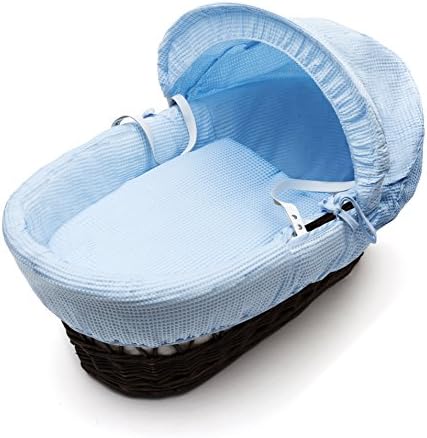 Kinder Valley Waffle Wicker Moses Basket, Dark