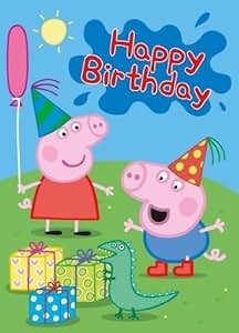 Download Peppa Pig Happy Birthday Card: Amazon.co.uk: Office Products