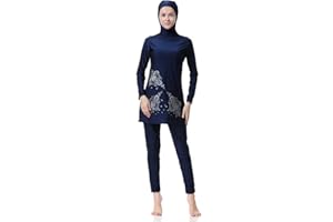 WOWDECOR Costumi da bagno islamici musulmani per donne ragazza copertura completa Burkini nuoto Beachwear
