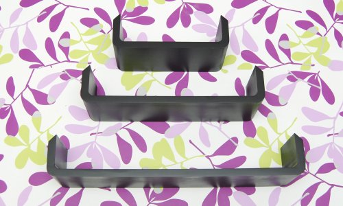 TS-Ideen Set von 3 schwarz Wandregal aus Holz Design Regal für CD DVD - 6