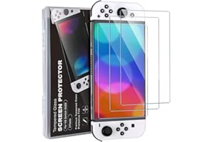 Younik [3 Pack Displayschutzfolie für NS Switch OLED Modell 2021, Panzerglas Schutz für Switch OLED 7 Zoll 2021 Neues Modell