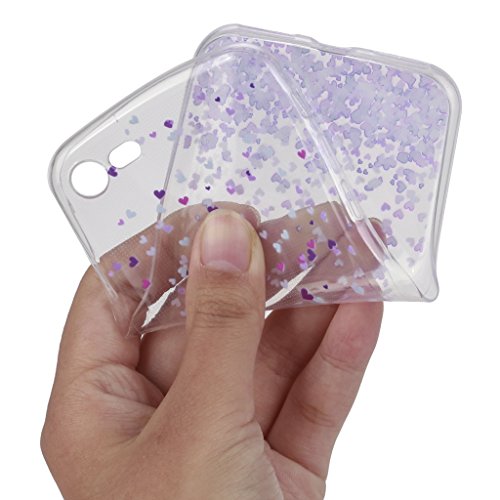 Funda iPhone 7 Silingsan Funda de Silicona TPU para iPhone 7 Carcasa Transparente Soft Clear Case Cover Funda Blanda Flexible Carcasa Delgado Ligero Caja Anti Rasgu  os Anti Choque con Dise  o Creativo - Lleno de Amor
