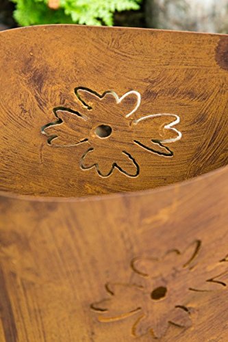 Dekokanne / Pflanzkanne Metall Rost, groß - 4