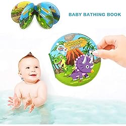 waterfail Lectura de la Ducha del bebé, Rompecabezas de la Primera Infancia Libros de Aprendizaje temprano para niños en Sonidos Lectura del bebé Tiranosaurio Dinosaur Boo