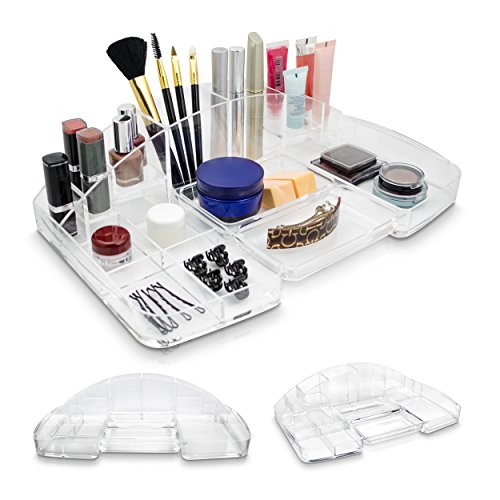 VENKON – Sortierkasten Organizer Aufbewahrungssystem mit 15 Fächern – Kratzfester Transparenter Acryl – ca. 38 x 22 x 10 cm - 2