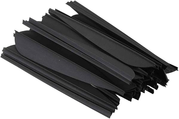 ZSHJG 100Pcs Plumes de Chasse en Plastique 3 Pouces Fletching Vanes en Plastique pour Les Flèches de Bricolage