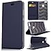Produktbild SMART LEGEND Lederhülle für Huawei P10 Lite Ledertasche Hülle Blau Schutzhülle Premium PU Leder Flip Case Protective Cover Innere Transparent Weiche Silikon Bookcase Handy Tasche Schale mit Magnet und Karteneinschub Standfunktion Etui