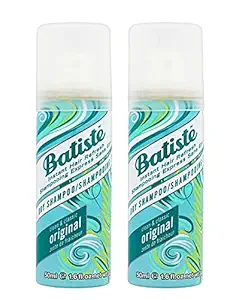 Batiste Dry Shampoo | Instantly Refreshes Hair | 50ml (Original, Pack of 2)