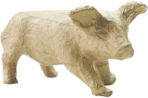 Decopatch AP614O - 1 supporto in cartapesta marrone 10,5x7x5,5 cm, Maiale