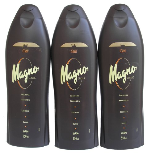 3 Bottles of Magno Shower Gel 18.3oz./550ml by Magno