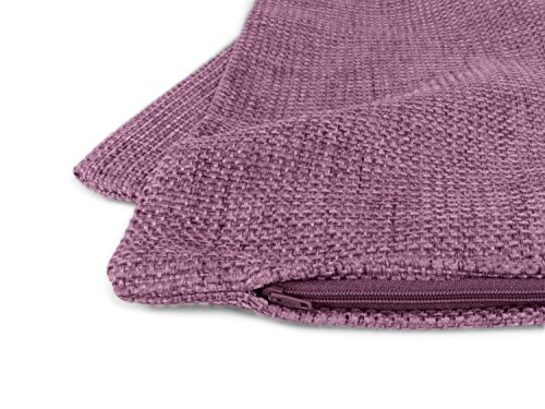 Doppelpack zum Sparpreis! 2 Kissenhüllen in Struktur-Optik – erhältlich in 23 modernen Farben und 3 verschiedenen Größen, 50 x 50 cm, altrosa - 6