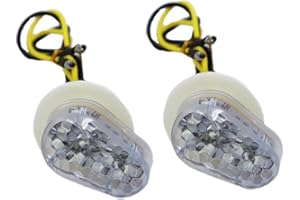 PolarLander 2pcs / Pack Segnali indicatori di direzione per Moto da Incasso a LED 15SMD 12V Motocicletta LED indicatori di direzione per Y-amaha Bianco