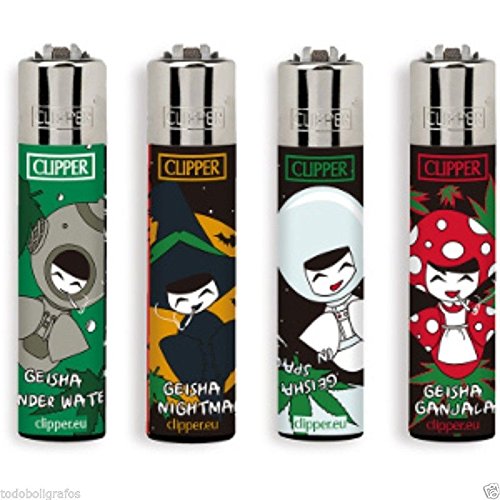 Price comparison product image 4 Lighters Lighters Clipper Geishas Maria. New.