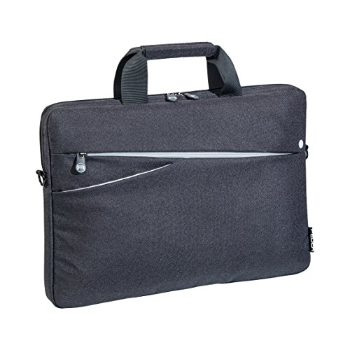 PEDEA Notebooktasche „Fashion“ für 17,3 Zoll (43,9cm) mit Zubehörfach und Schultergurt, schwarz - 3