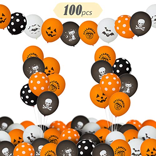 Kesote 100 Piezas 12' Globos de Látex con Forma de Murciélago...