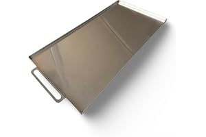 EWH Plaque de récupération de graisse en acier inoxydable pour barbecue à gaz Campingaz 2 & 3 série Classic Woody Master – Dimensions : 490 x 252 x 12 mm (L x l x H)