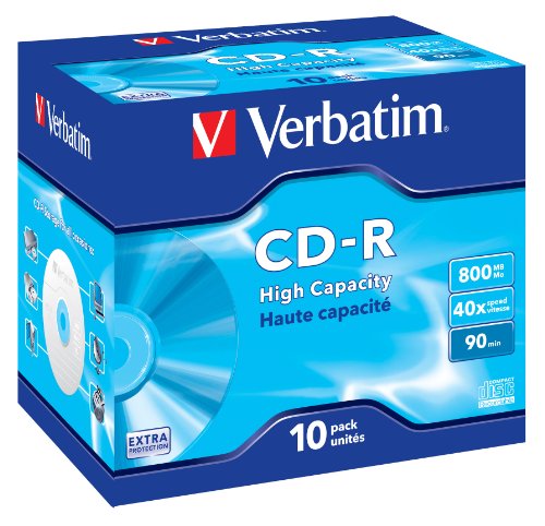 Verbatim CD-R 90min 800MB CD-Rohlinge im Jewel Case 10er Pack
