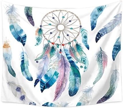 Feather Dream Catcher Tapestry Background Cloth Tablecloth Bedroom Wall Decoration Hanging Curtains , 008 , 130*150cm