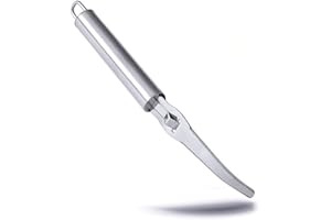 KERAFACTUM Citrus Couteau d'orange avec scie recto-verso en acier inoxydable 21 cm