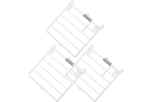 Happyyami Accessoires pour Cages À Oiseaux 3 Pièces Porte À Ressort Fixe pour Boîte Alimentaire Compatible avec Différents Modèles De Cages Oiseaux pour Sécurité Et Facilité D'Installation
