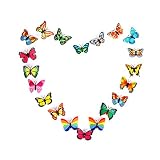 panniuzhe 12 PCS LED Leuchte, Creative Blinklicht Colorful Schmetterling Nachtlicht Aufkleber Wand Aufkleber Lampe LED Deko Night Lights zufällige