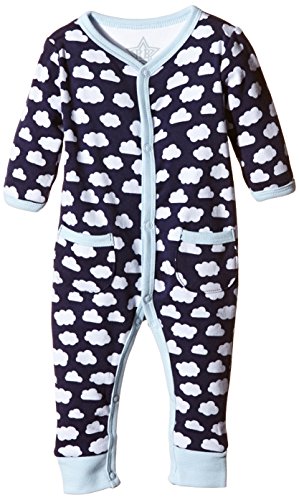 Rockin' Baby Baby-Boys Cloud Print Romper, Blue (Navy), 9-12 Months