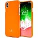 Produktbild Mooya Fluoreszenz-Gelee iPhone X/XS / 7 Plus / 8 Plus [Komfortable] [heiße Farbe] Glitzern [Yung] [Bright] Seidiges TPU Gummi-Kasten [Dünn und hell] Abdeckung für (iPhone X, Orange)