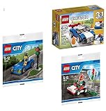 LEGO Ultimate Driving Bundle 3-Sets - City Go-Kart 30314, City Race Car 30349, and Creator 3-in-1 Blue Racer 31027 by LEGO - LEGO