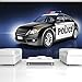 Produktbild ForWall Fototapete Vlies Tapete Design Tapete Moderne Wanddeko Gratis Wandaufkleber Polizeiauto V4 (254cm. x 184cm.) Photo Wallpaper Mural AMF1925V4 Wagen Auto Polizei Signal Aufschrift Polizeiauto TAPETENKLEISTER INKLUSIV