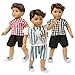 Produktbild ZITA ELEMENT 3 Set Puppenkleidung Kariert Hemd Bluse Hosen für 43 cm 45-46cm Babypuppe Doll Puppe Kleidung Set Bekleidung für 18 Zoll American Girl / Junge T-Shirt Kleidung