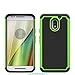 Produktbild dooki, Moto E3 Handy, robustes starkes [Große Auswirkungen] [schwere Pflicht] [Widerstand zu stürzen] [stoßfest] [Hybrid 2 in 1] [Dual Layer] Hart Silicoe Gummi Schutz Handy Fall Tasche für Motorola Moto E3 B-02