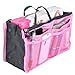 Accessotech Travel Cosmetics Pouch Professional Handbag Insert Organiser Tote Storage Insert Pink