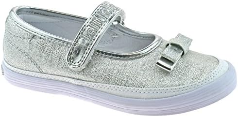 Lelli Kelly LK5300 (BH01) Argento New Sprint Shimmer Ballerina Dolly Shoes-34 (UK 2)