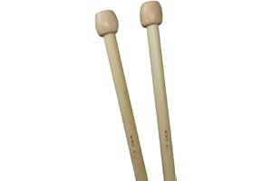 LAUREL & MASON Bamboo Knitting Needles Pair, 35cm Long Single Point Knitting Needle Set 4mm - 25mm (9mm)
