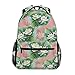 Produktbild White Water Lilly Flowers Pattern School Bag Travel Daypack Casual Shoulder College Bookbag Unisex