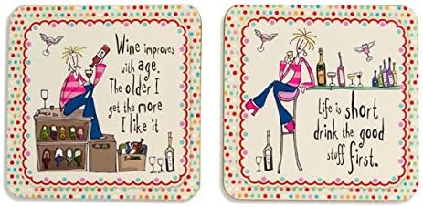 Set Of Two Born to shop Coasters