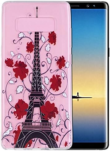 Samsung Galaxy Note 8 Case 6,3zoll – Roreikes® Ultra Slim Soft TPU Profer [] Ultra-thin Protective Flexible Silicone Phone Case Back Cover mobile phone case with Circular Motif for Impact Solid Bumper Scratch Resistant Non Slip Pink Colour Case Cover For Samsung Galaxy Note 8