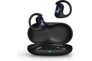 1MORE Fit SE S30 Auriculares de Oído Abierto Inalámbricos, 4 Micrófonos, Llamadas Nítidas, Ganchos Cómodos, IPX5, 30H, Bluetooth 5.3, Negro