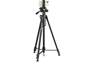 Cullmann - 52131 - Alpha 2800 treppiede mobile BT w. Supporto per smartphone e trigger Bluetooth - altezza d'estensione 184,5 cm, con testa a 3 vie, carico massimo 2,5 kg, peso 1334 g, nero