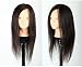 Remeehi Real Human Hair Head Modle Hairdressing Training Student Practice Model with Clamp Stand Practice Mannequin 2# Natural Color Without makeup