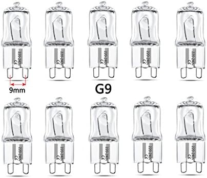 qobobo® G9 Halogen Light Bulb Capsule Lamp, Pack of 10, 75Watt, Warm White, 110-120V 220-240V