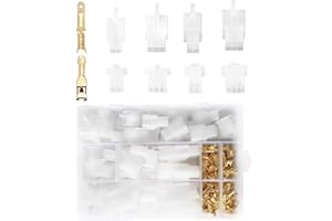 YIXISI 380 Pezzi Terminali da Crimpare, 2.8mm Kit di Connettori Elettrici per Auto, Connettori per Cavi Elettrici per Automobili, 2/3/4/6 Pin Kit Connettore, per Auto e Moto