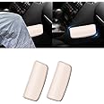 Automaze 2 Pack Knee Cushion Soft Pad For Leather Auto Center Console, Car Foot Care Knee Cover Thigh Support Comfort Elastic Pillow Car Interior Accessories (Beige, 2Pc)